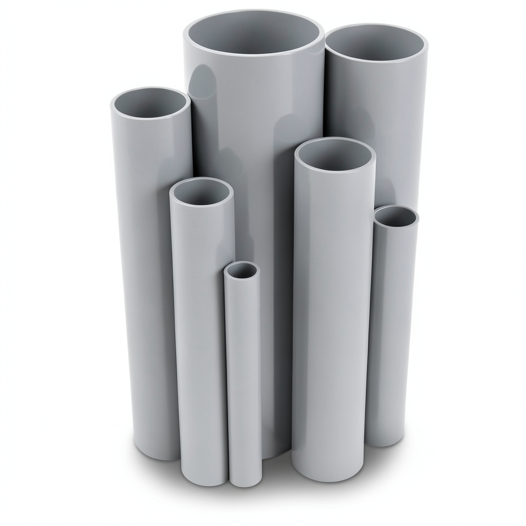 مواسير UPVC ضغط اسمي 2.5 بار قطر خارجي 355 مم سمك 2.9 مم لون رمادي
