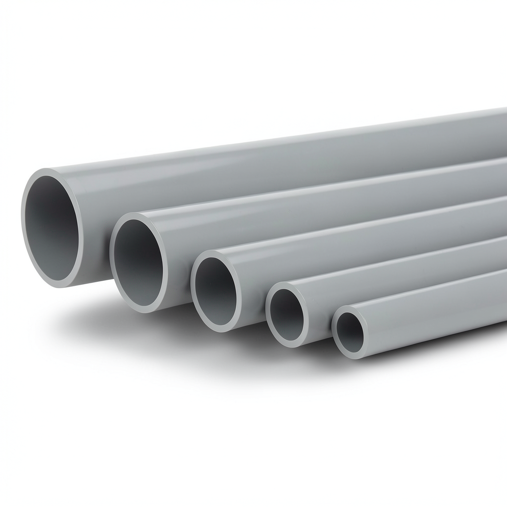 UPVC Pipes Nominal Pressure 4 Bar Outside Diameter 710 mm Thickness 14 mm Gray