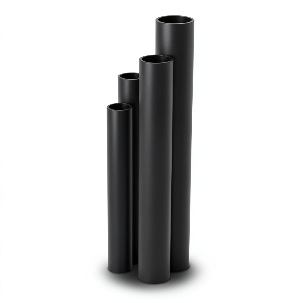 مواسير HDPE الجودة SDR 11 قطر خارجي 560 مم سمك 50.8 مم لون أسود