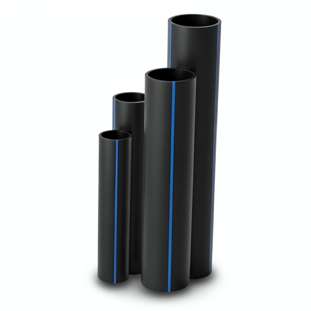 مواسير HDPE نسبة الأبعاد القياسية SDR 11 قطر خارجي 630 مم سمك 57.2 مم لون أسود