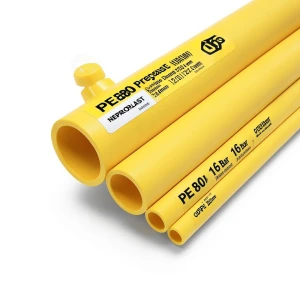 HDPE Pipes PE 80 Pressure 16 Bar Outside Diameter 200 mm Thickness 22.4 mm Yellow | NEPROPLAST