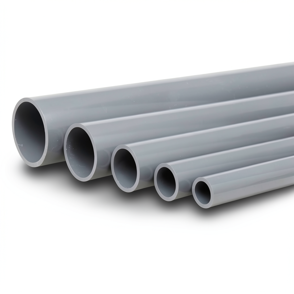 UPVC Pipes Nominal Pressure 2 Bar Outside Diameter 225 mm Thickness 1.8 mm Gray