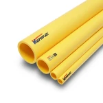 مواسير HDPE بولي إيثيلين PE 100 ضغط 16 بار قطر خارجي 250 مم سمك 27.9 مم لون أصفر | نيبروبلاست