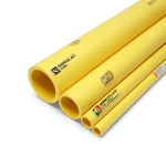 مواسير HDPE بولي ايثيلين عالي الكثافة PE 80 ضغط 16 بار قطر 280 مم سمك 31.3 مم لون أصفر | نيبروبلاست