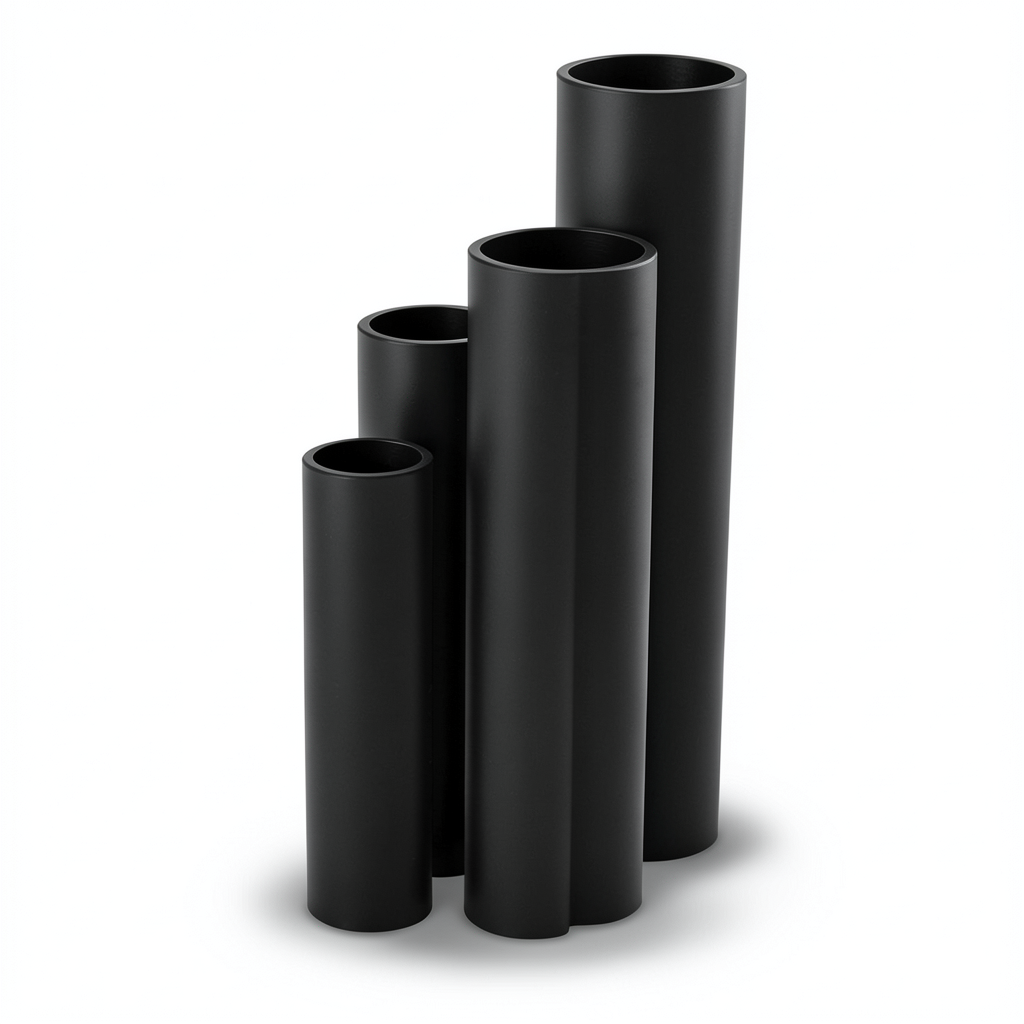 مواسير HDPE نسبة الأبعاد القياسية 11 قطر خارجي 450 مم سمك 40.9 مم أسود