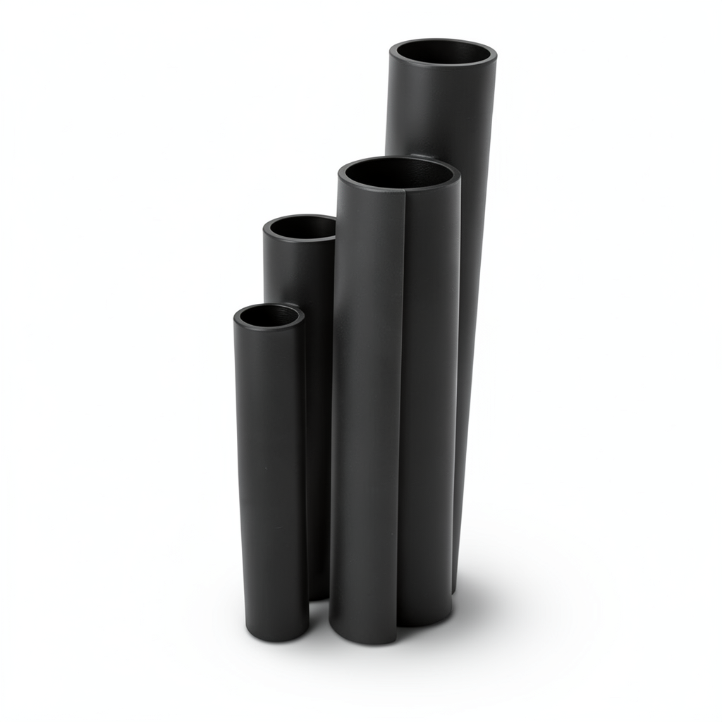 مواسير HDPE نسبة الأبعاد القياسية SDR 11 قطر خارجي 630 مم سمك 57.2 مم لون أسود