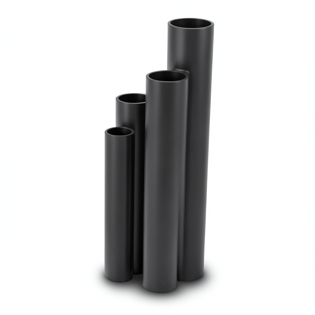 مواسير HDPE نسبة الأبعاد القياسية SDR 11 قطر خارجي 710 مم سمك 64.5 مم لون أسود
