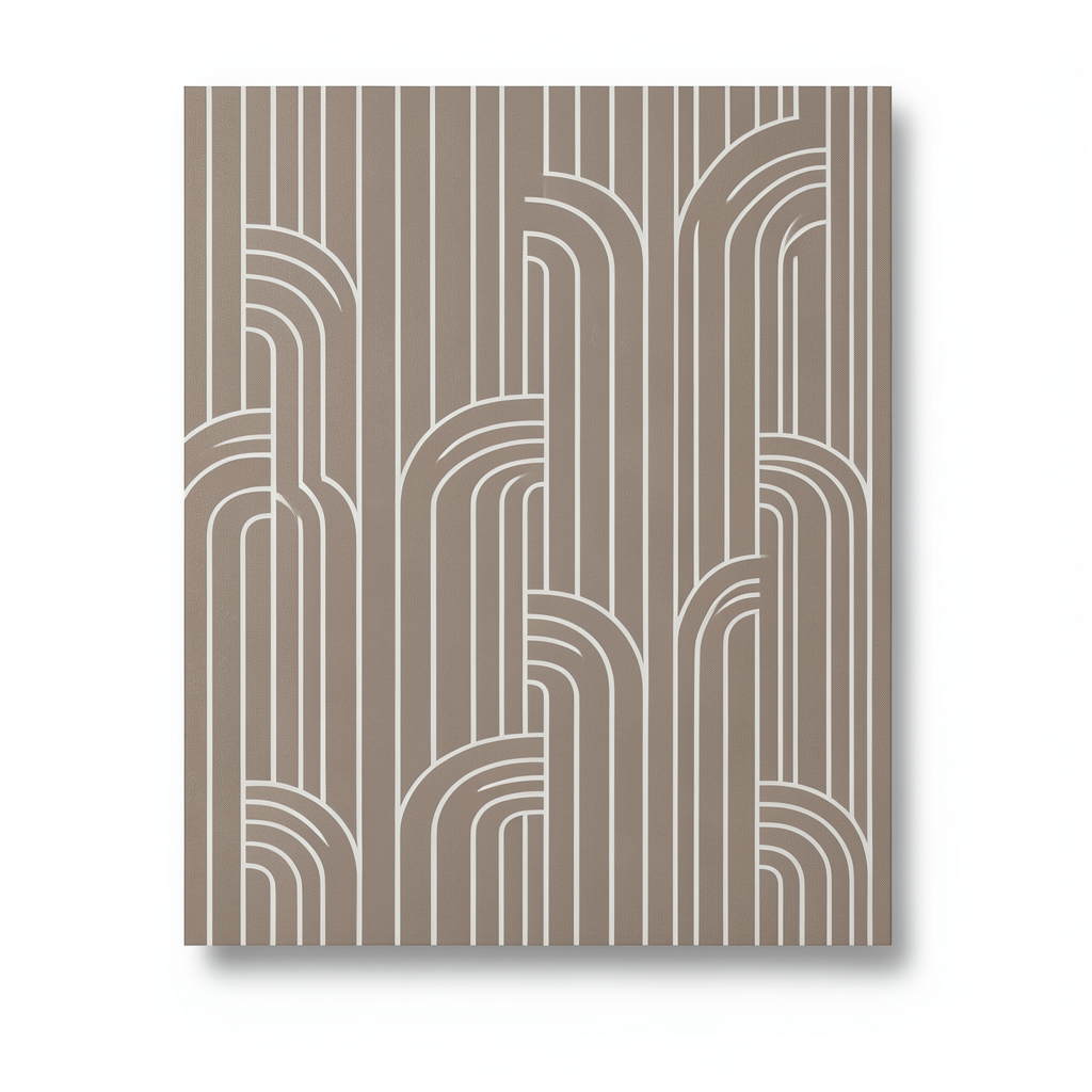 Geometric Wall Decoration 10m x 0.70m Brown Color, Model Z76018