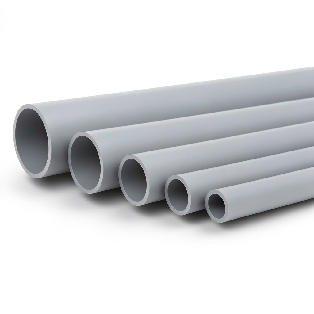 UPVC Pipes 2 Bar Pressure 400 mm Diameter 3.2 mm Thickness Gray