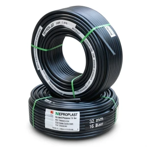 HDPE Pipes PE 80 Pressure 16 Bar Outside Diameter 32 mm Thickness 3.6 mm Black | NEPROPLAST