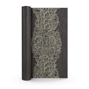 Patterned Wallpaper 10 m x 0.70 m Dark Brown, Model 14008