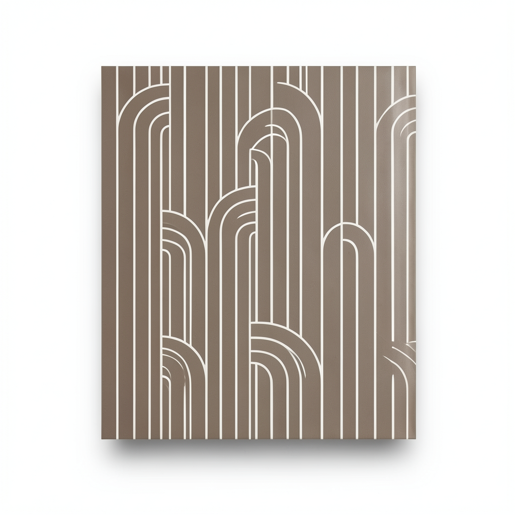 Geometric Wall Decoration 10m x 0.70m Brown Color, Model Z76018