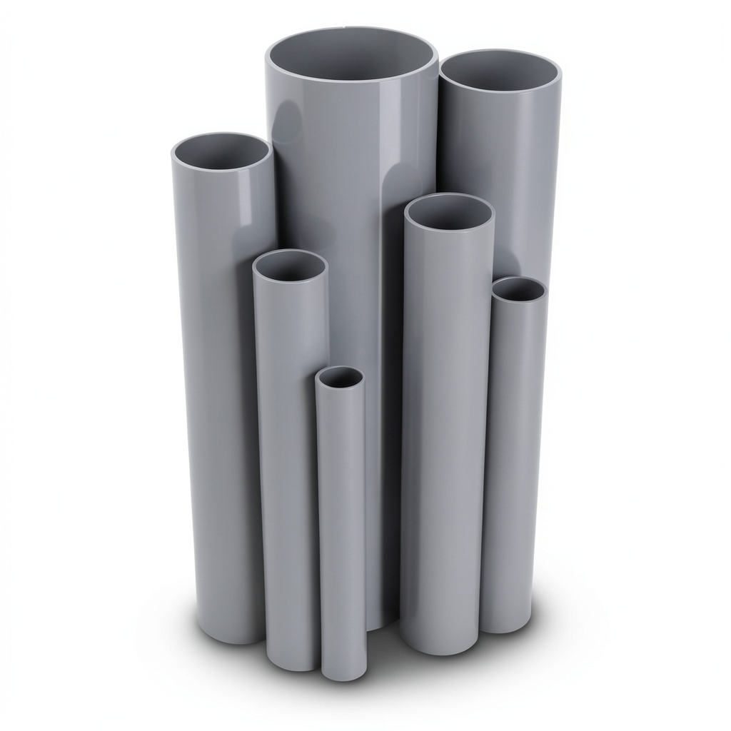 UPVC Pipes Nominal Pressure 10 Bar Outside Diameter 450 mm Thickness 21.5 mm Gray