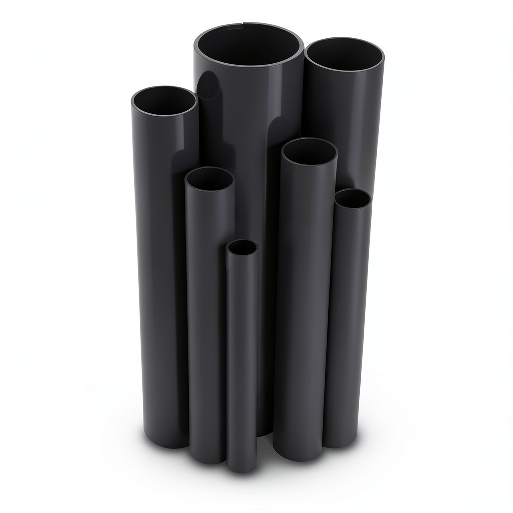 مواسير UPVC ضغط اسمي 4 بار قطر خارجي 355 مم سمك 7 مم لون اسود