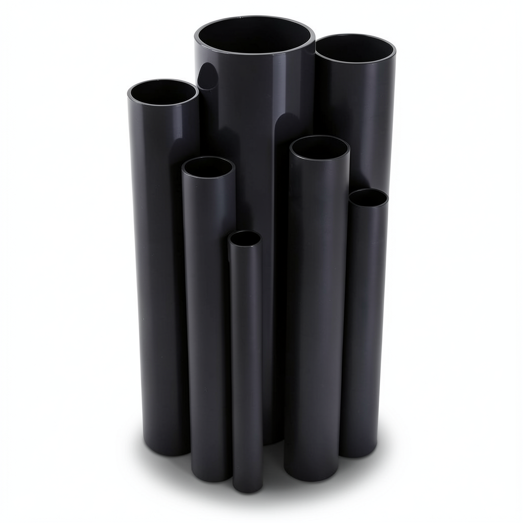 مواسير UPVC ضغط 10 بار قطر خارجي 450 مم سمك 21.5 مم لون اسود