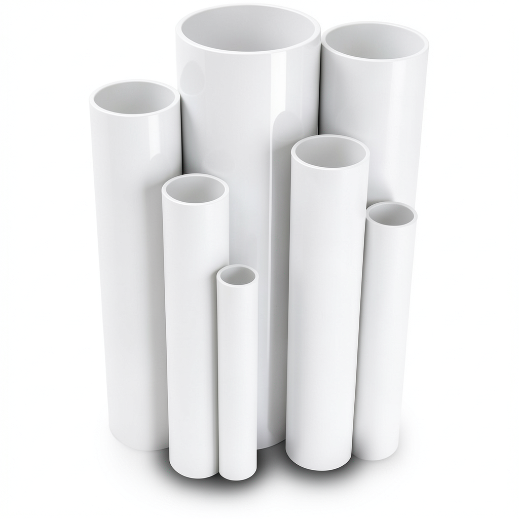 UPVC Pipes Nominal Pressure 6 Bar Outside Diameter 355 mm Thickness 10.4 mm White