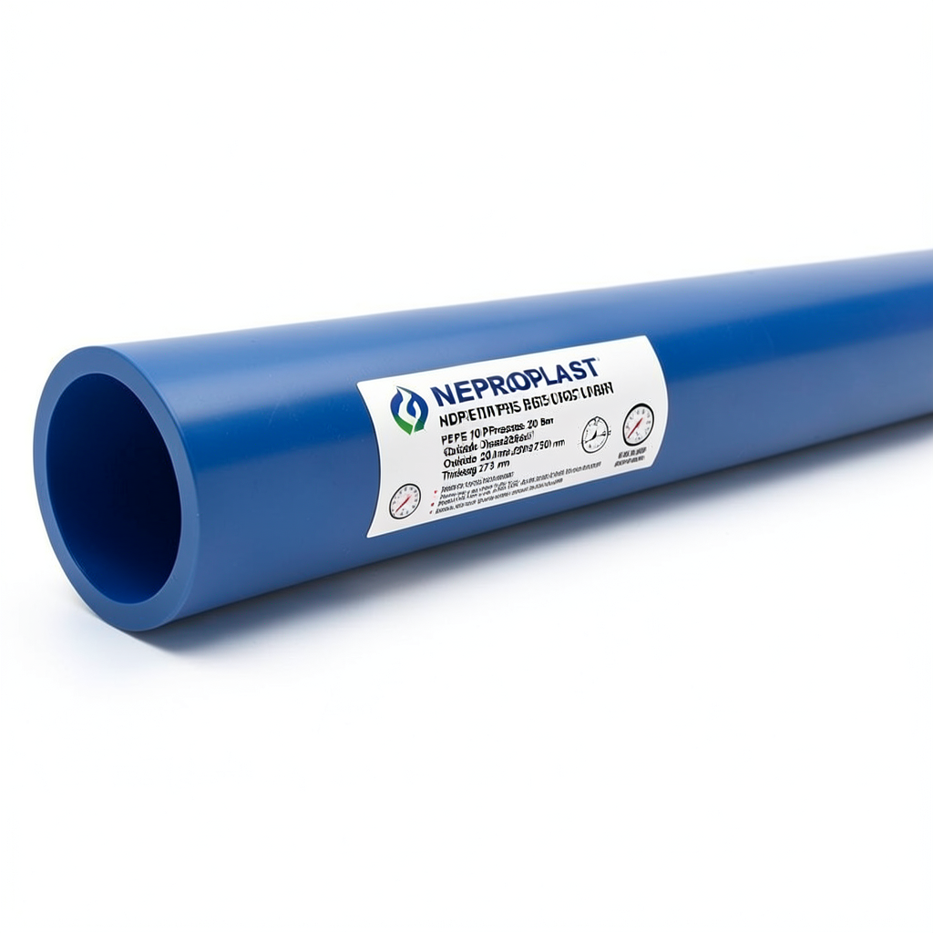 أنابيب HDPE PE 100 ضغط 20 بار قطر خارجي 250 مم سمك 27.9 مم أزرق | نيبروبلاست