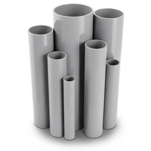مواسير UPVC ضغط 6 بار قطر خارجي 355 مم سمك 10.4 مم لون رمادي