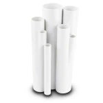 مواسير UPVC ضغط 10 بار قطر خارجي 355 مم سمك 16.9 مم لون أبيض