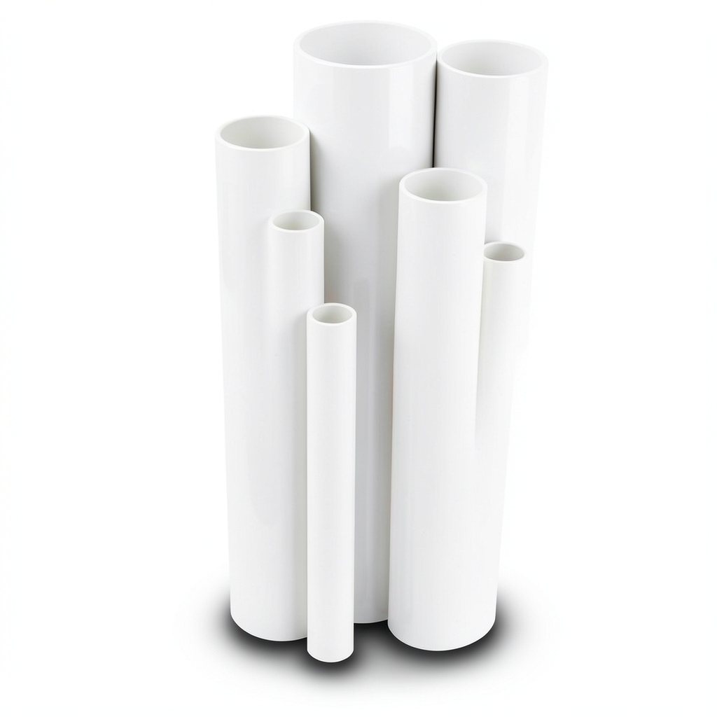 مواسير UPVC ضغط 10 بار قطر خارجي 355 مم سمك 16.9 مم لون أبيض