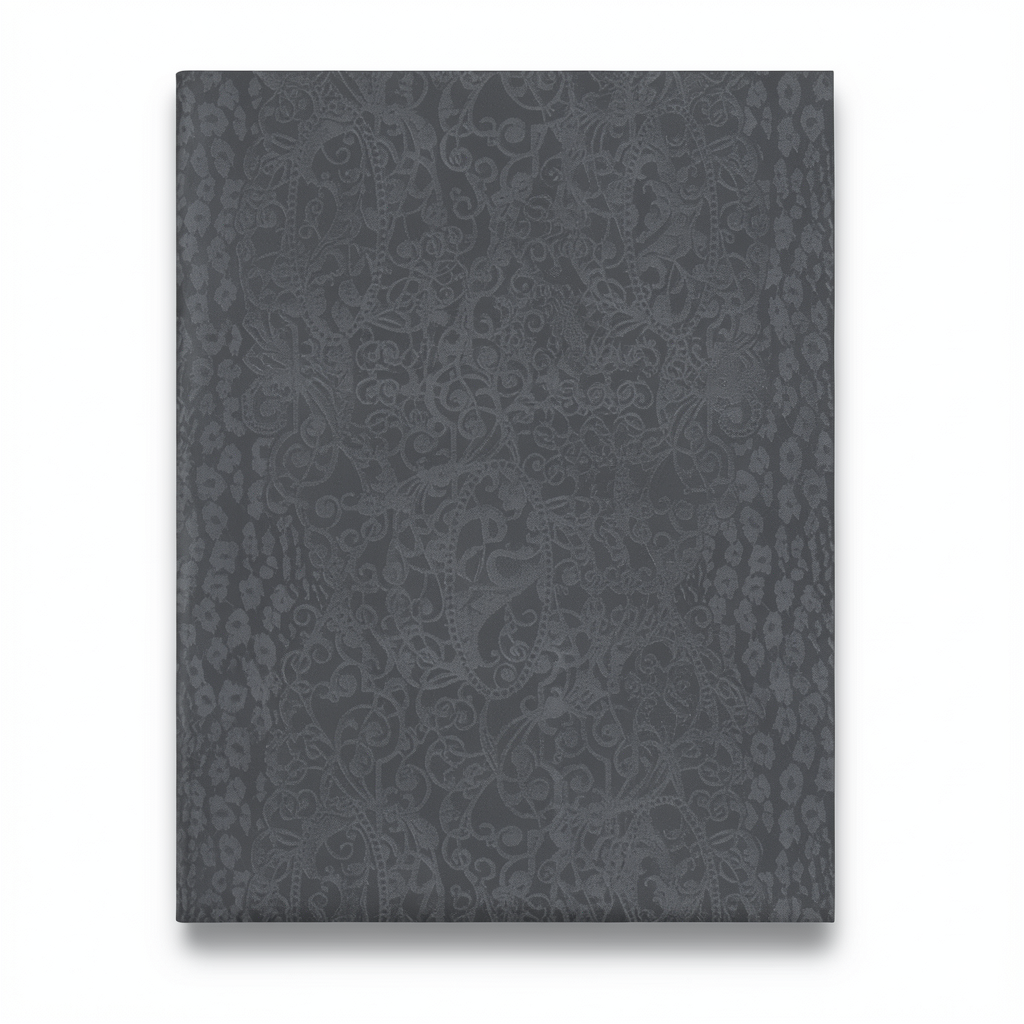 Patterned Wallpaper 10 m x 0.70 m Dark Gray, Model 14004