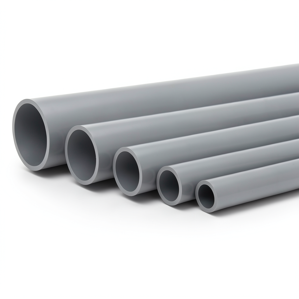 UPVC Pipes 2 Bar Pressure 400 mm Diameter 3.2 mm Thickness Gray