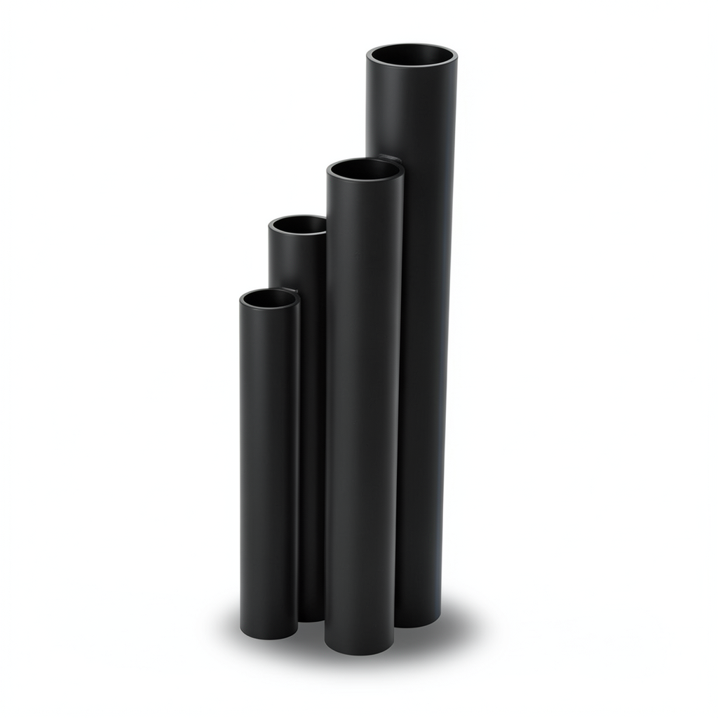 مواسير HDPE SDR 13.6 قطر خارجي 140 مم سمك 10.3 مم لون أسود