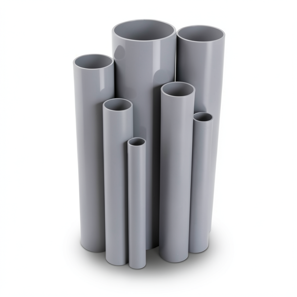 UPVC Pipes Pressure 4 Bar Outside Diameter 400 mm Thickness 7.9 mm Gray