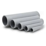 أنابيب UPVC ضغط اسمي 2 بار قطر خارجي 500 مم سمك 4.0 مم لون رمادي