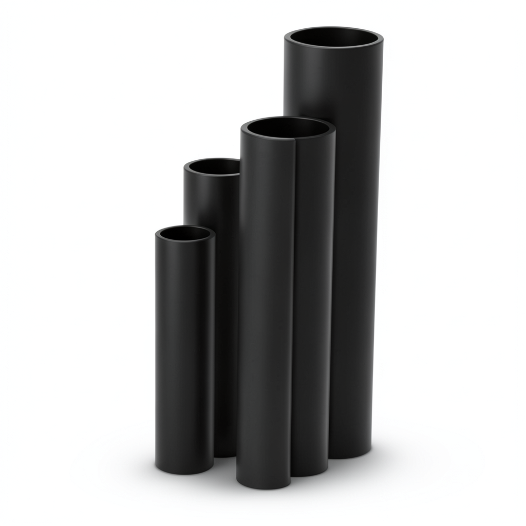 مواسير HDPE SDR 13.6 قطر خارجي 180 مم سمك 13.3 مم لون أسود