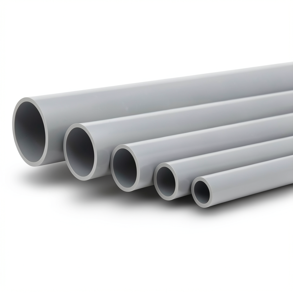 UPVC Pipes Nominal Pressure 6 Bar Outside Diameter 40 mm Thickness 1.8 mm Gray Color