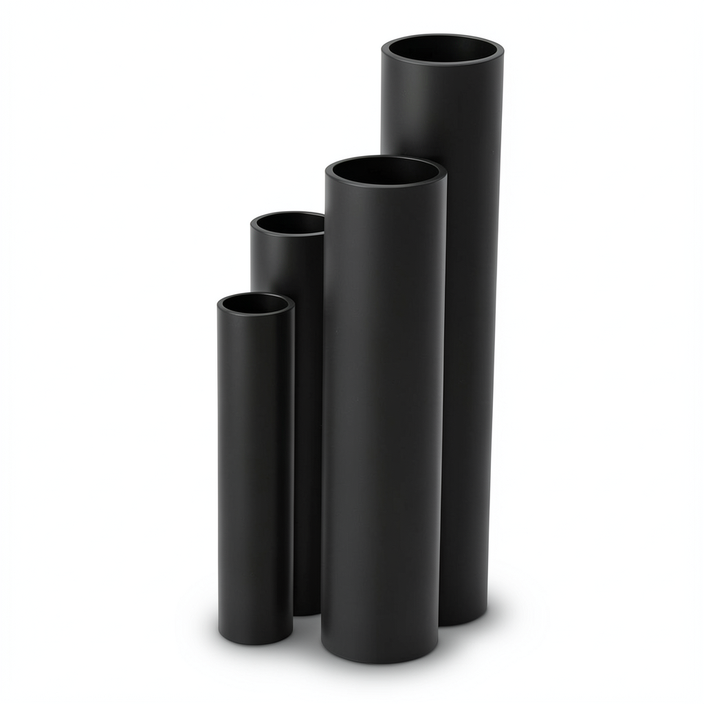 أنابيب HDPE SDR 17.6 قطر خارجي 180 مم سمك 10.2 مم لون أسود