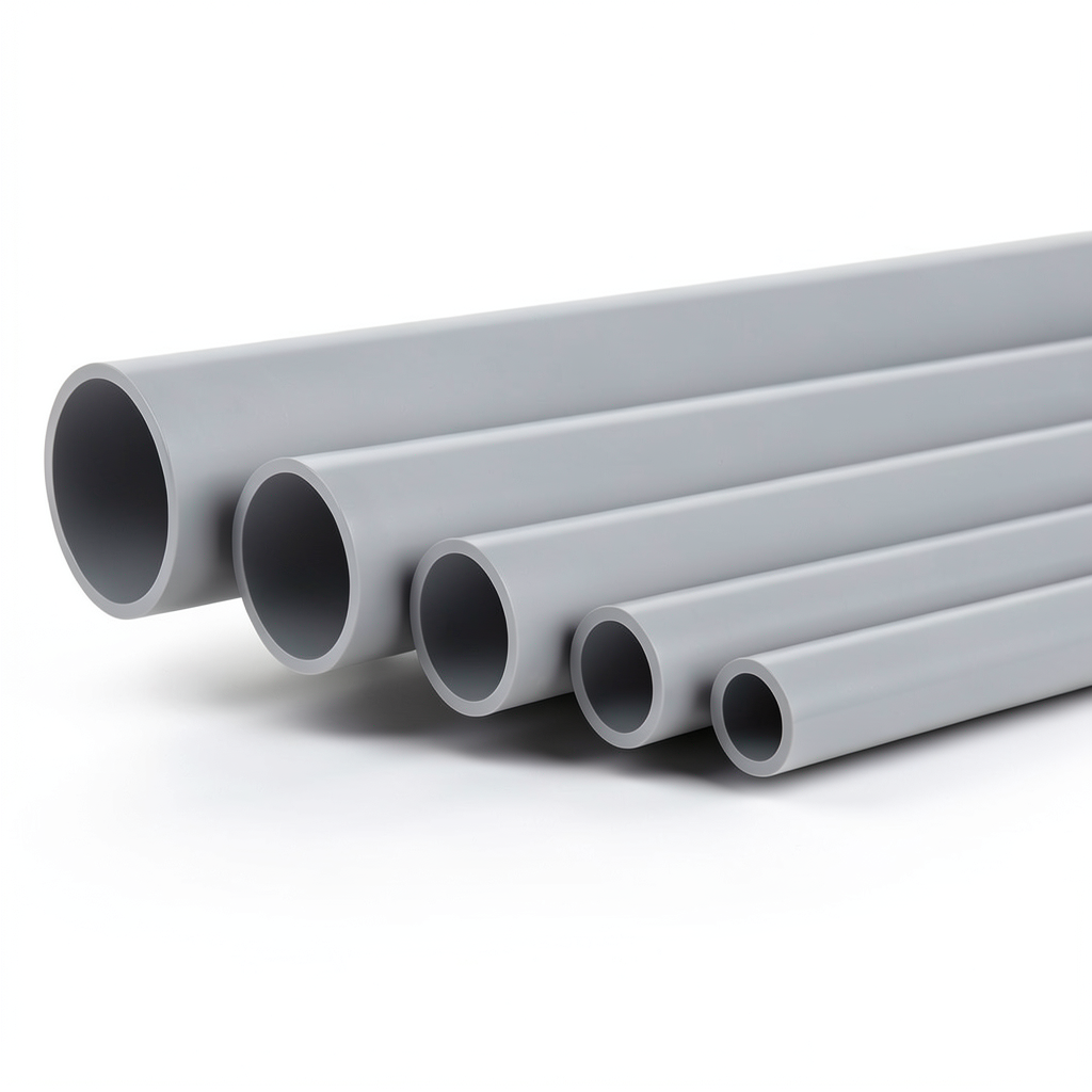 UPVC Pipes Nominal Pressure 6 Bar Outside Diameter 90 mm Thickness 2.7 mm Gray