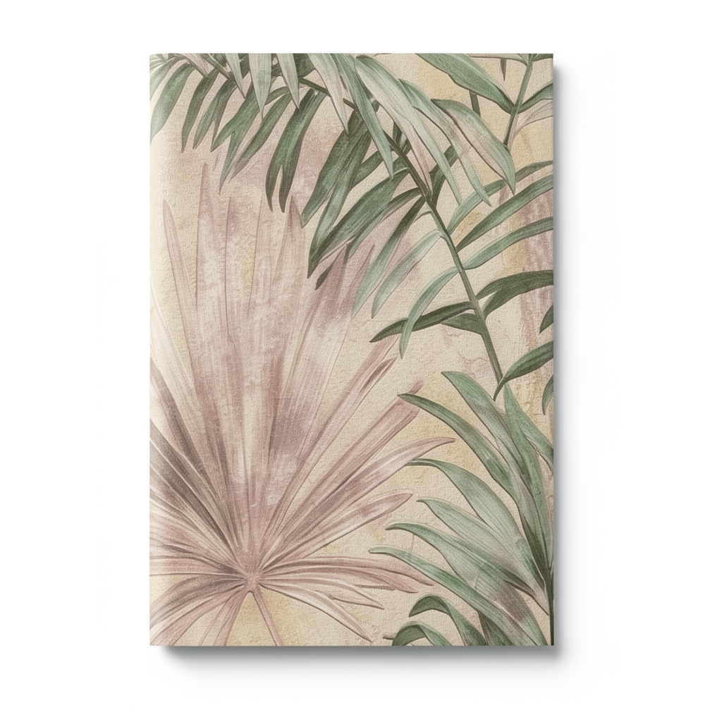 Italian Wallpaper Leaf-Patterned Design Beige, Size 10mx0.70m, Model rc16098