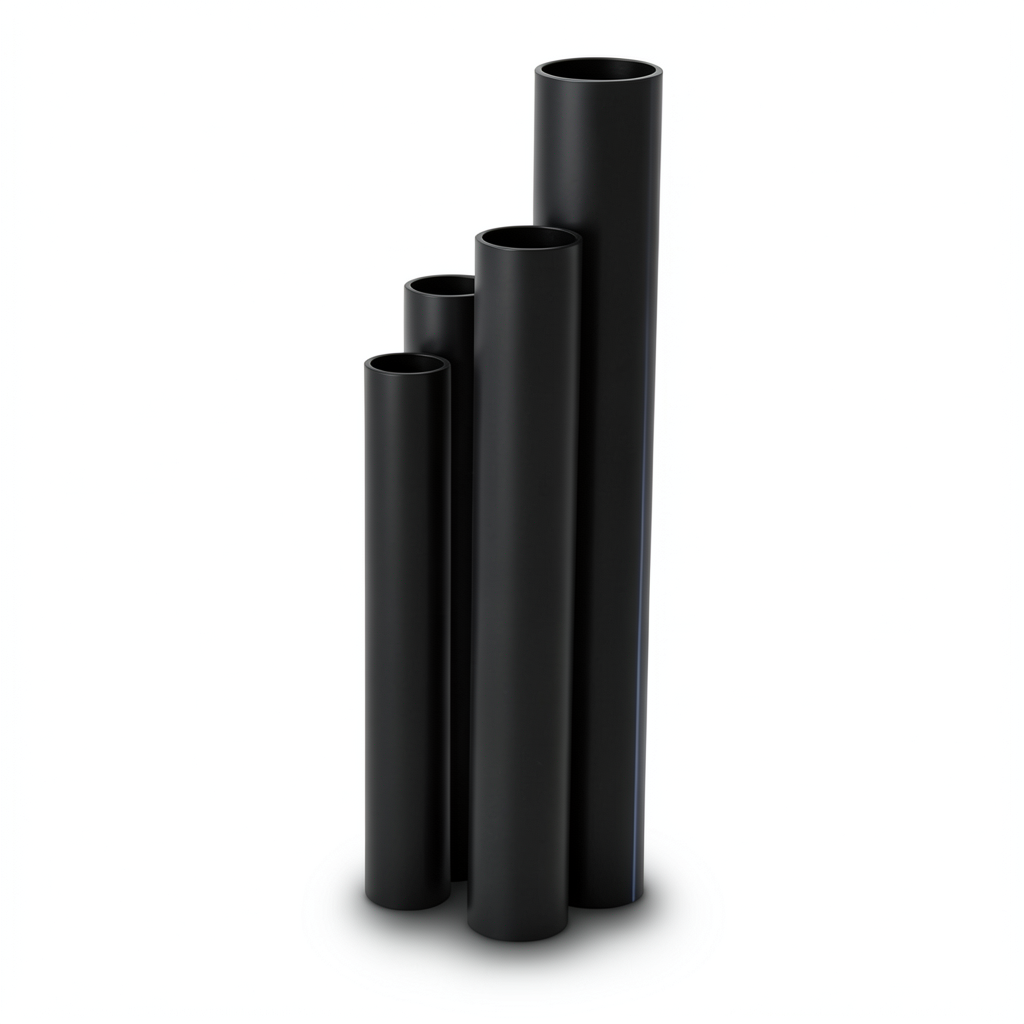 مواسير HDPE نسبة الأبعاد القياسية SDR 13.6 قطر خارجي 90 مم سمك 6.7 مم أسود