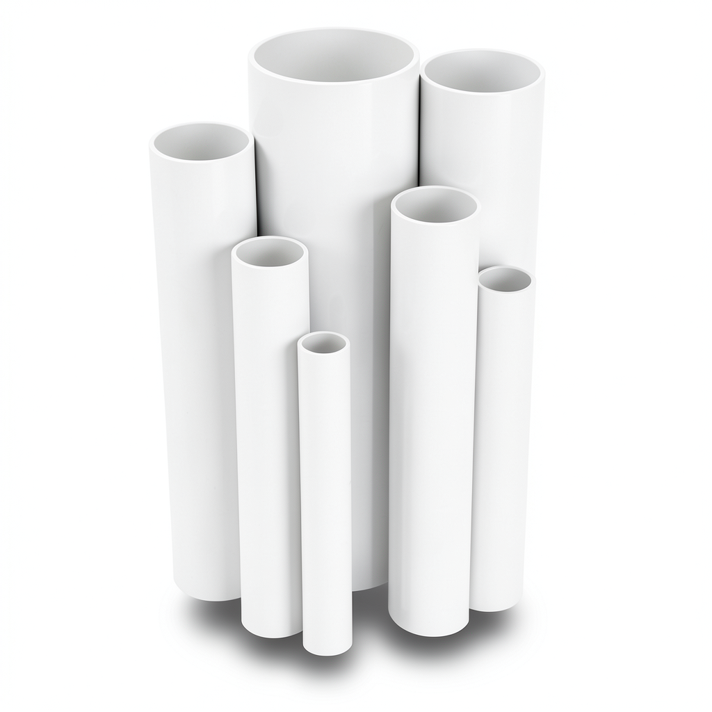 مواسير UPVC ضغط 4 بار قطر خارجي 355 مم سمك 7 مم لون أبيض