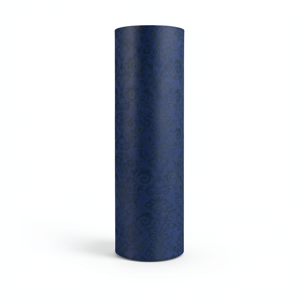 Italian Wallpaper Classic Design 10 m x 1.06 m Navy Blue, Model 81848