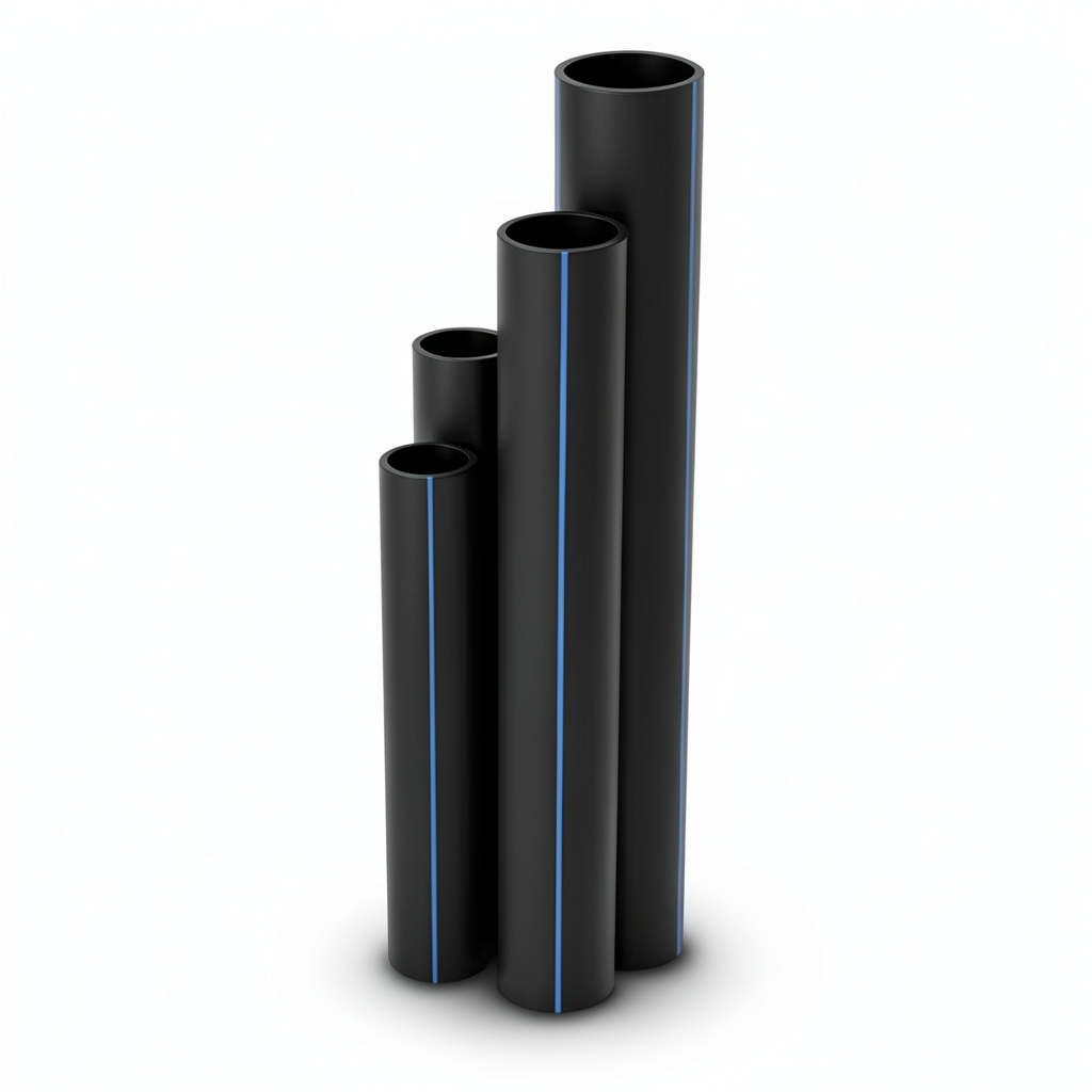مواسير HDPE SDR 17.6 قطر خارجي 110 مم سمك 6.3 مم لون أسود