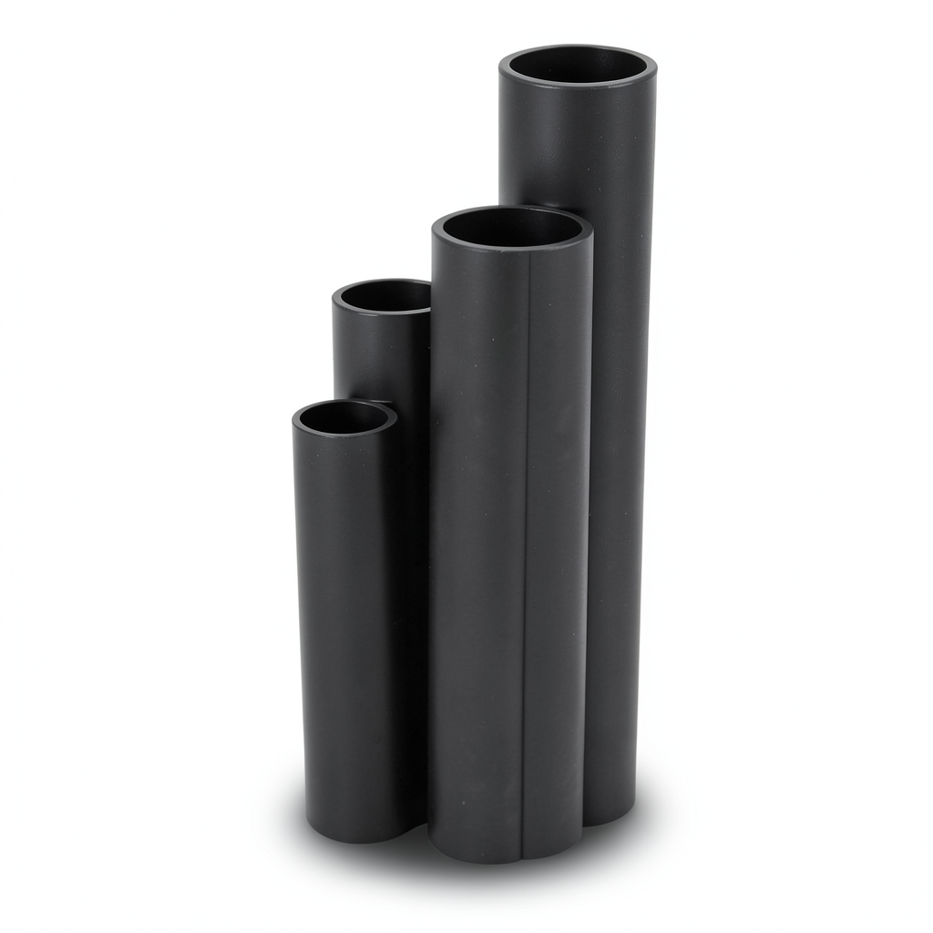 مواسير HDPE الجودة SDR 17.6 قطر خارجي 125 مم سمك 7.1 مم لون اسود
