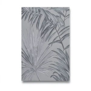 Italian Wallpaper Gray Color Leaf-Patterned Design, Size 10m x 0.70m, Model rc16092