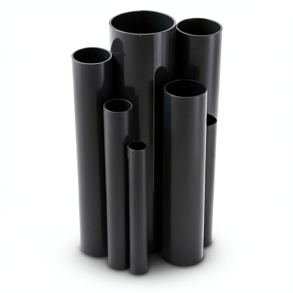 مواسير UPVC ضغط 10 بار قطر خارجي 450 مم سمك 21.5 مم لون اسود