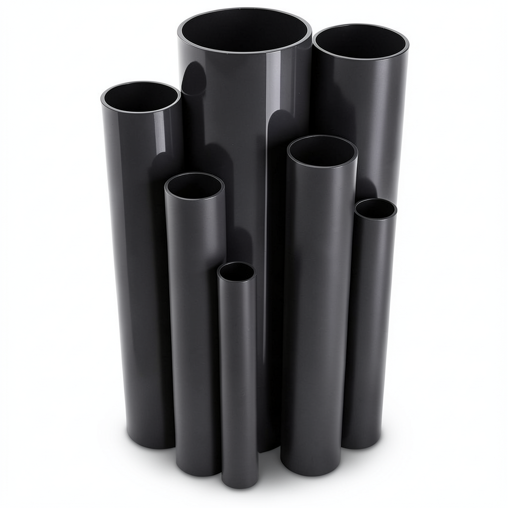 مواسير UPVC ضغط 6 بار قطر خارجي 355 مم سمك 10.4 مم لون اسود
