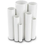 مواسير UPVC ضغط 10 بار قطر خارجي 355 مم سمك 16.9 مم لون أبيض