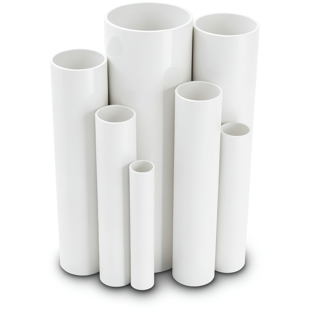 مواسير UPVC ضغط 10 بار قطر خارجي 355 مم سمك 16.9 مم لون أبيض
