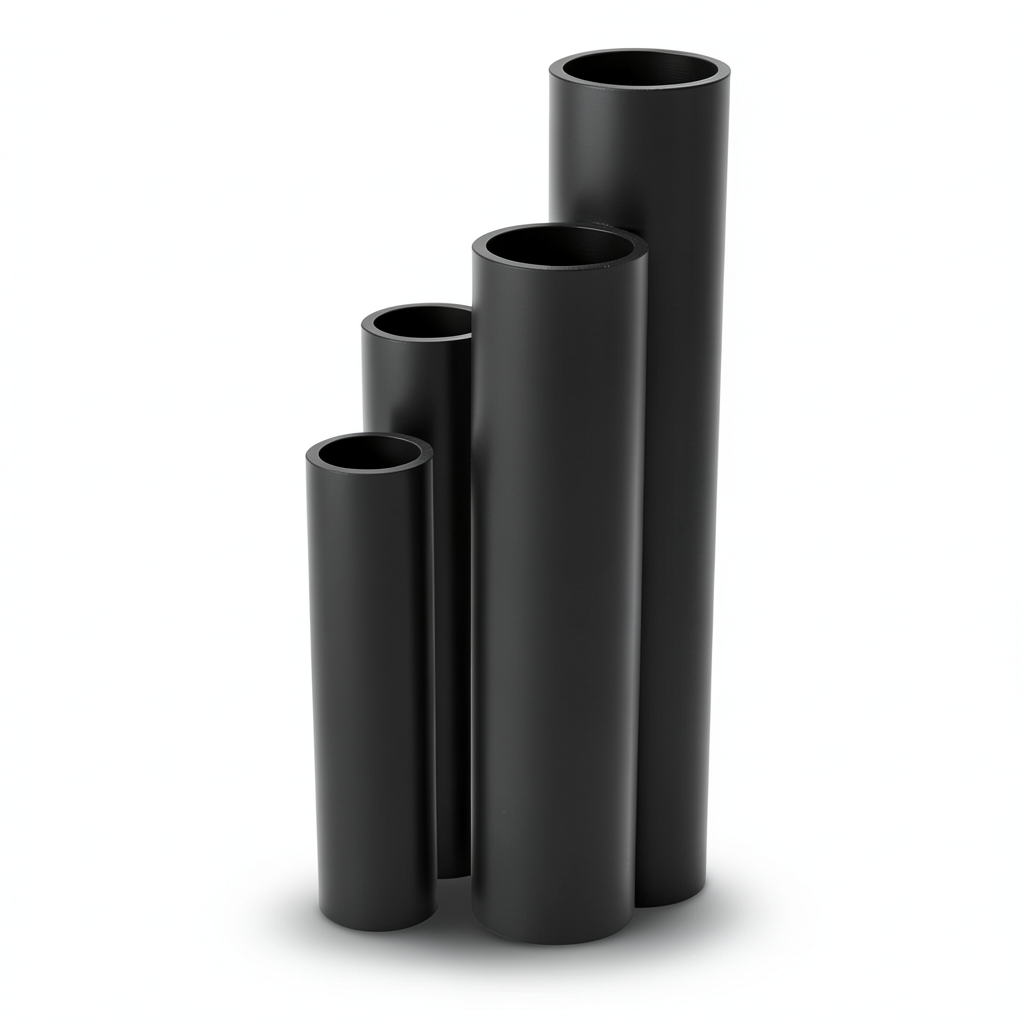 أنابيب HDPE SDR 17.6 قطر خارجي 140 مم سمك 8.0 مم لون أسود