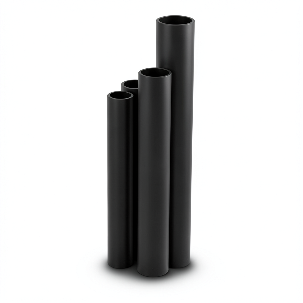 مواسير HDPE SDR 13.6 قطر خارجي 280 مم سمك 20.6 مم لون أسود