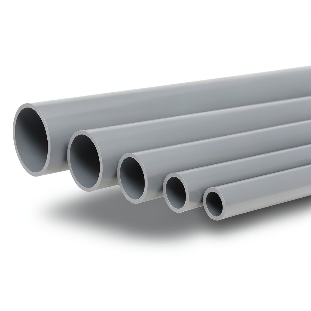 UPVC Pipes Nominal Pressure 6 Bar Outside Diameter 160 mm Thickness 4.7 mm Gray