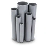 مواسير UPVC ضغط 2.5 بار قطر خارجي 400 مم سمك 3.2 مم لون رمادي