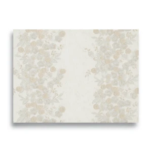 Italian Wallpaper Floral Design 10m x 1.06m Light Beige