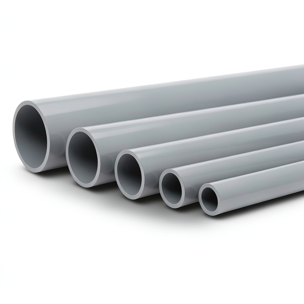 UPVC Pipes Nominal Pressure 6 Bar Outside Diameter 180 mm Thickness 5.3 mm Gray